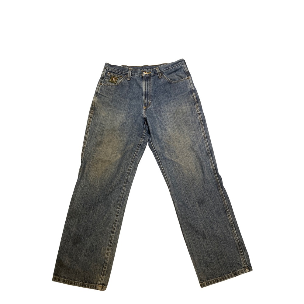 Cinch Jean Mens Blue Relaxed Straight Leg 34x30 MB90530002 Medium Wash Cotton